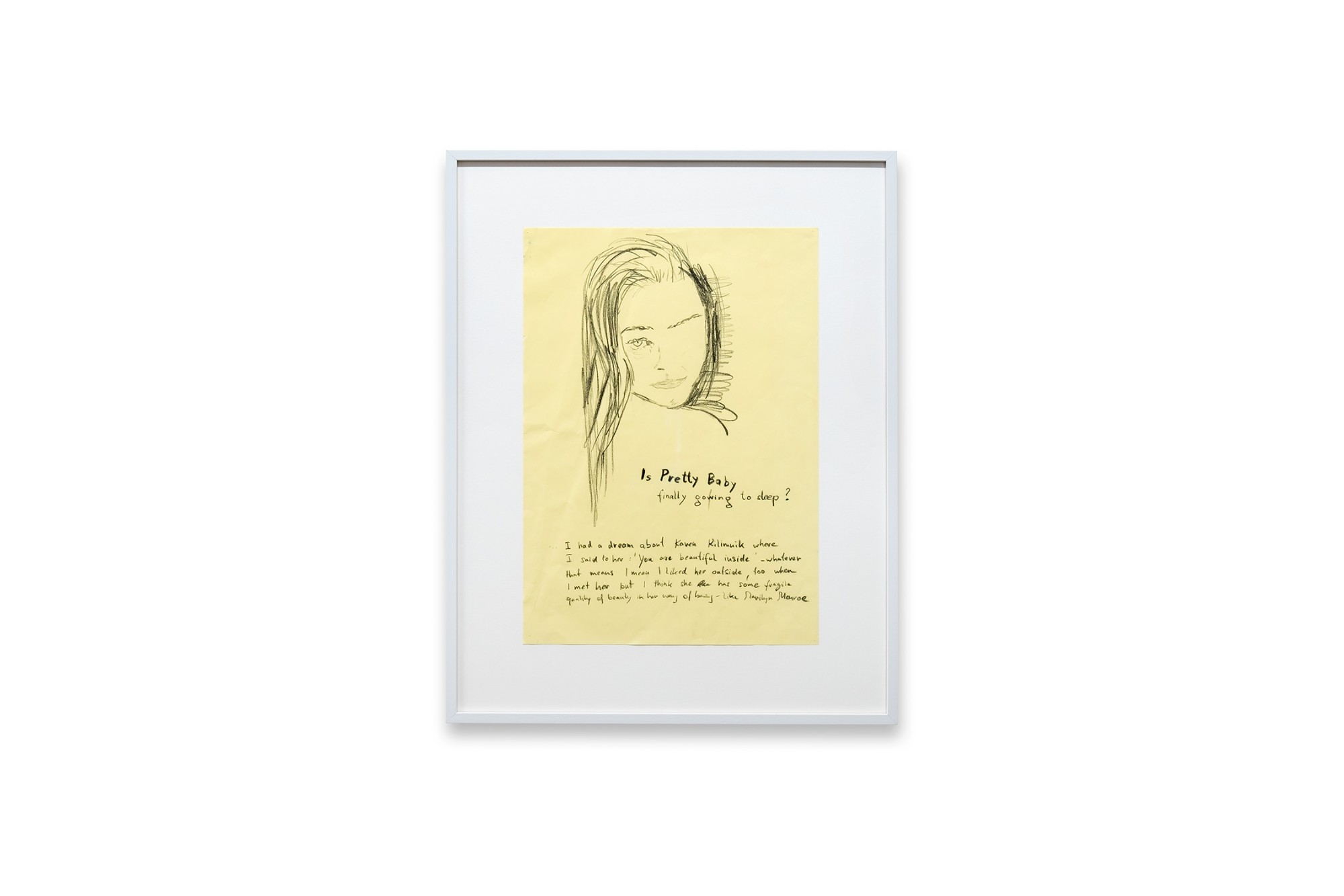 Elke Silvia Krystufek, Is Pretty Baby, 2018, pencil on paper, 42 x 29,5 cm