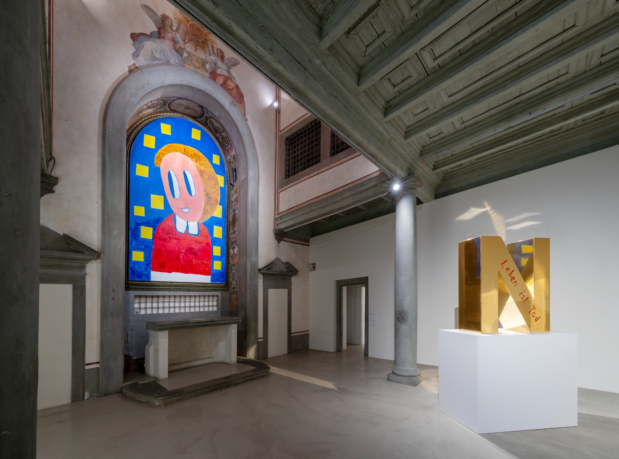 André Butzer, Liebe, Glaube und Hoffnung, Museo Novecento, Florence, 2024, photo: Ela Bialkowska OKNO Studio